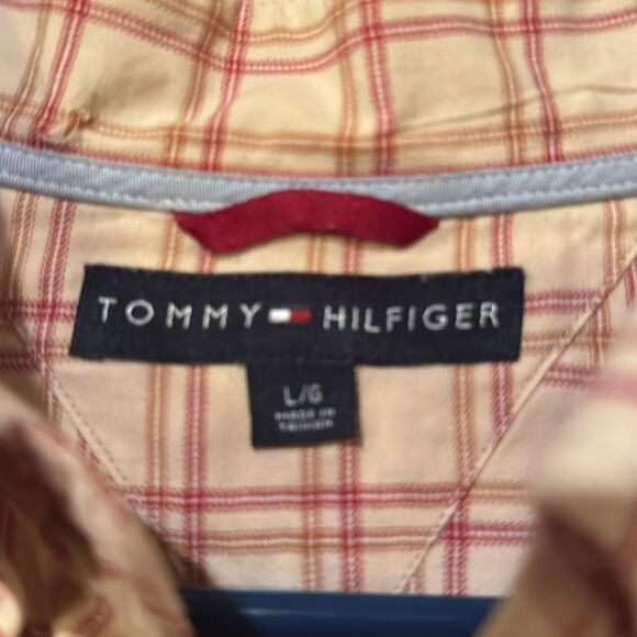 Tommy Hilfiger Plaid Long Sleeve Men’s Shirt Size Large - Picture 4 of 8